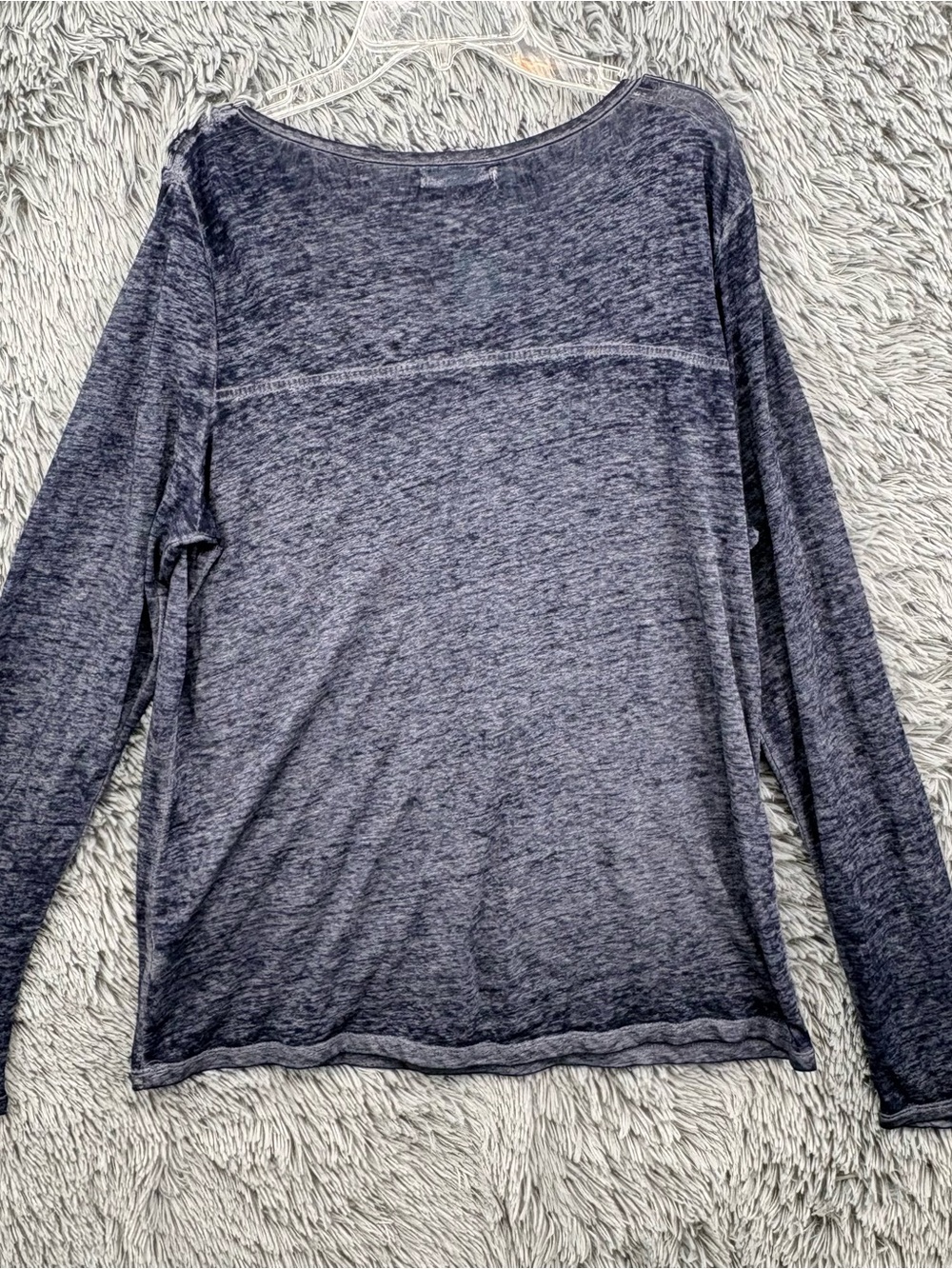 Maurices Shirt Womens Large NWT Woven Lattice Blue Burnwashed Baroque Graphic - Picture 10 of 10